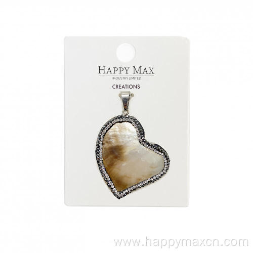 Craft heart shell pendants with crystal jewelry making